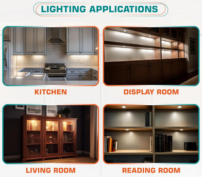 Brilliant Evolution LED Puck Light – Less-Is-More Closet Illumination, Neutral White Shade, Plug-In