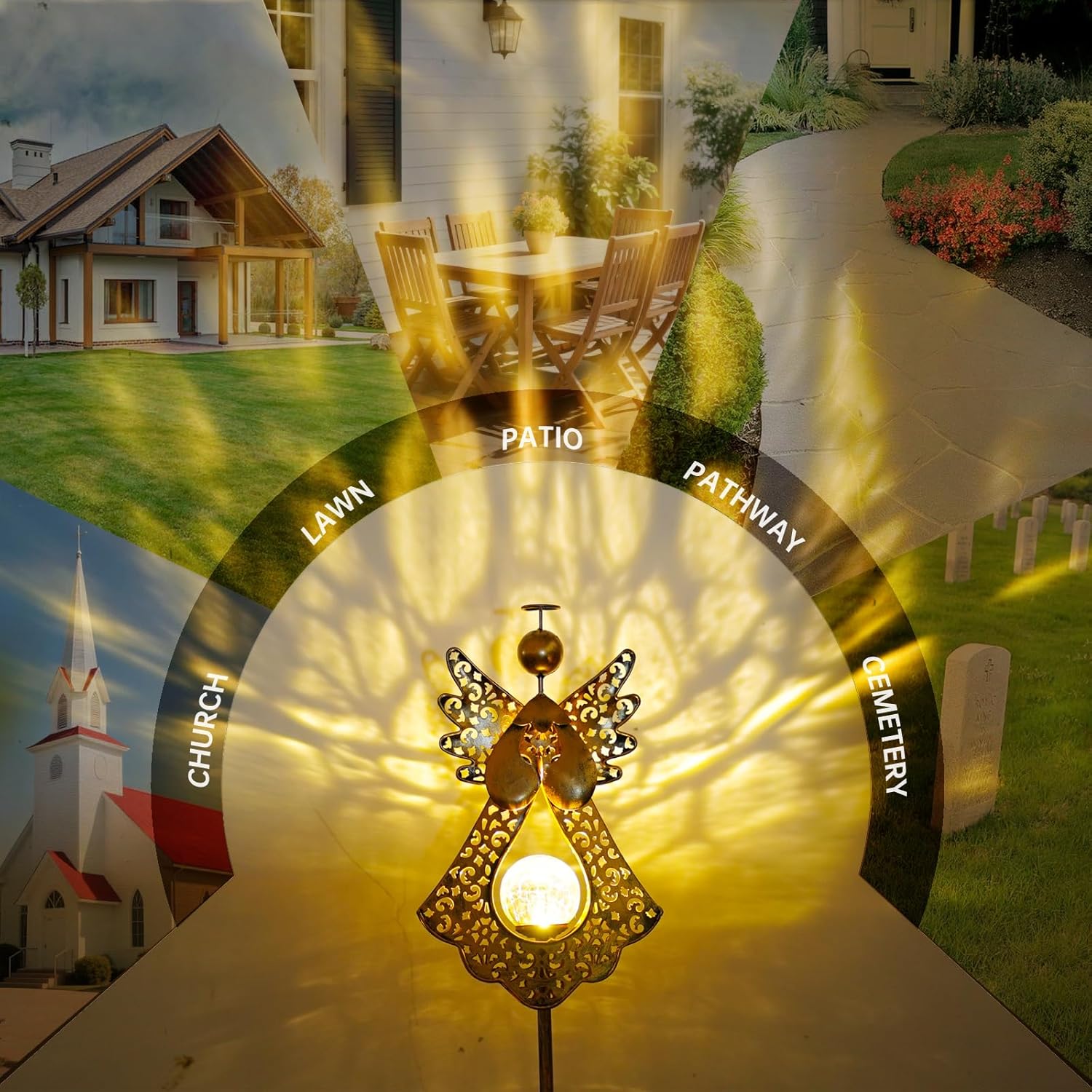 crackle glass globe that refracts the warm white led into a decorative, faceted light pattern