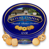 Royal Dansk Danish Butter Cookies – Iconic Blue and Gold Reusable Tin That Doubles as a Coffee Table and Kitchen Counter Accent