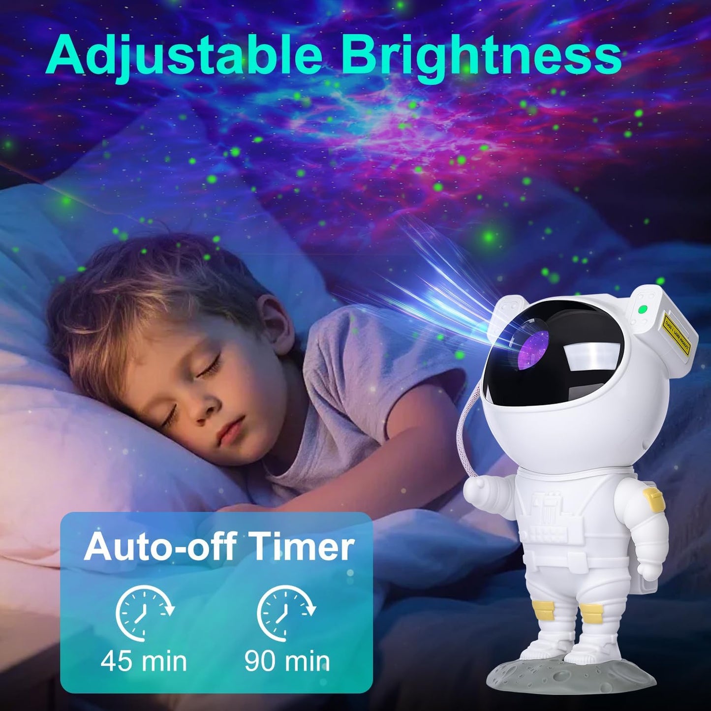 detachable base allowing astronaut figure to be posed as standalone décor