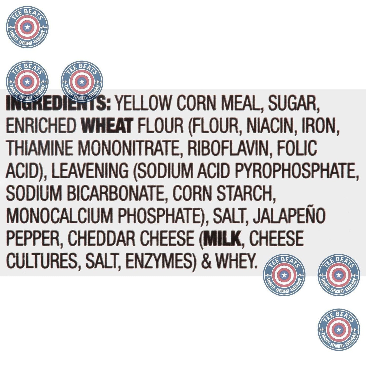 four-ingredient add list (shredded cheddar, milk, butter, egg)