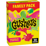 Gushers Watermelon Sour Apple Snack Pouches – Travel Friendly Single-Serve Treats for Road Trips Camping and Car Ride Snacking