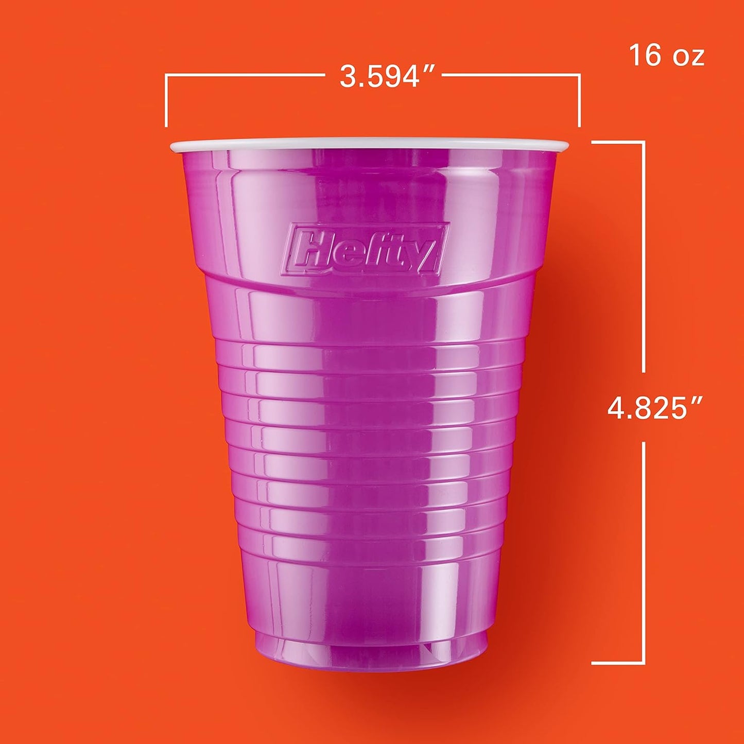 Hefty Party On Disposable Party Cups – Stocking Stuffer for Party Loving Friends and Frequent Entertainers, Festive 76 Pack