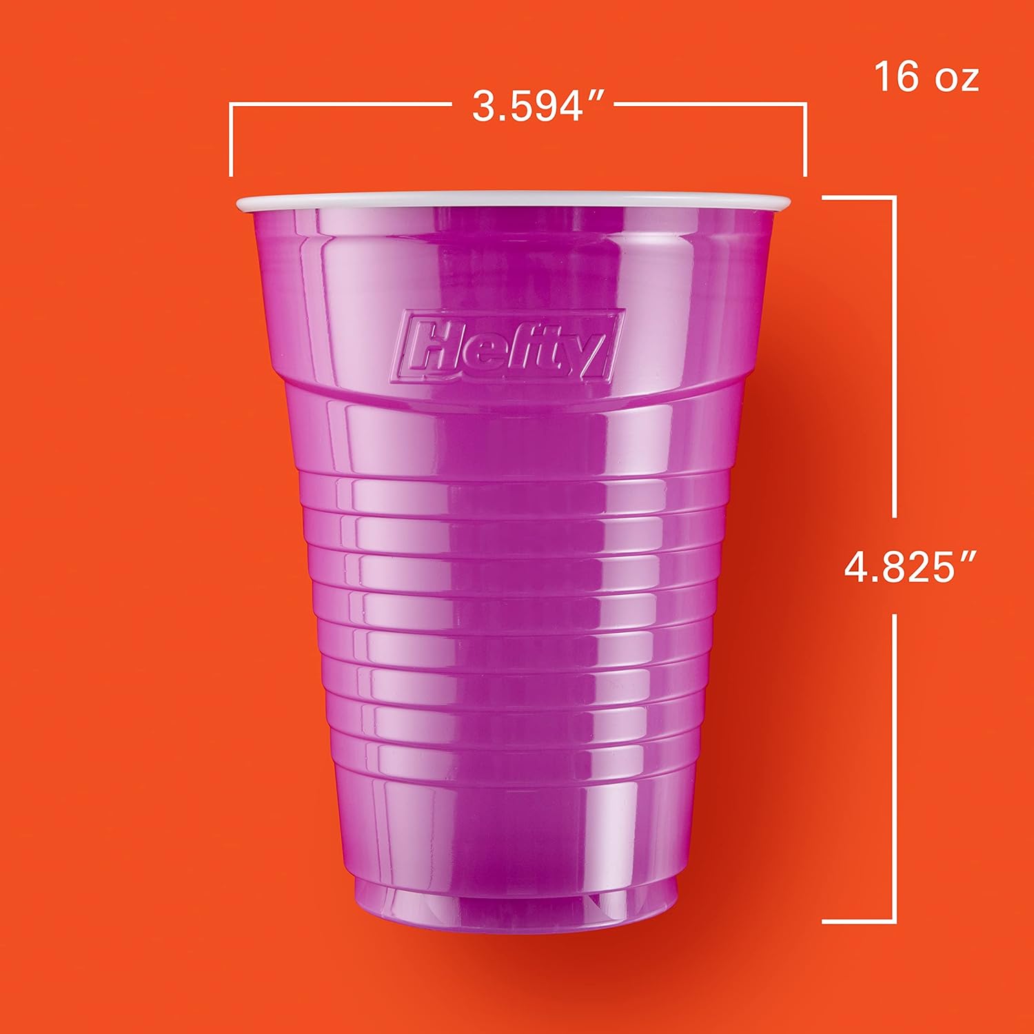 Hefty Party On Disposable Party Cups – Stocking Stuffer for Party Loving Friends and Frequent Entertainers, Festive 76 Pack