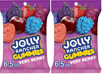 JOLLY RANCHER Gummies Assorted Fruit Flavored Candy Bag – Lunchbox Treat for Kids' School Snacks and After-School Pick-Me-Ups