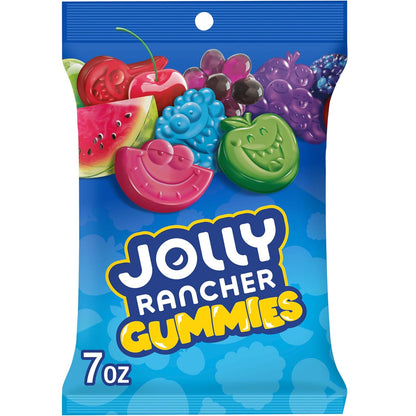 JOLLY RANCHER Gummies Assorted Fruit Flavored Candy Bag – Lunchbox Treat for Kids' School Snacks and After-School Pick-Me-Ups