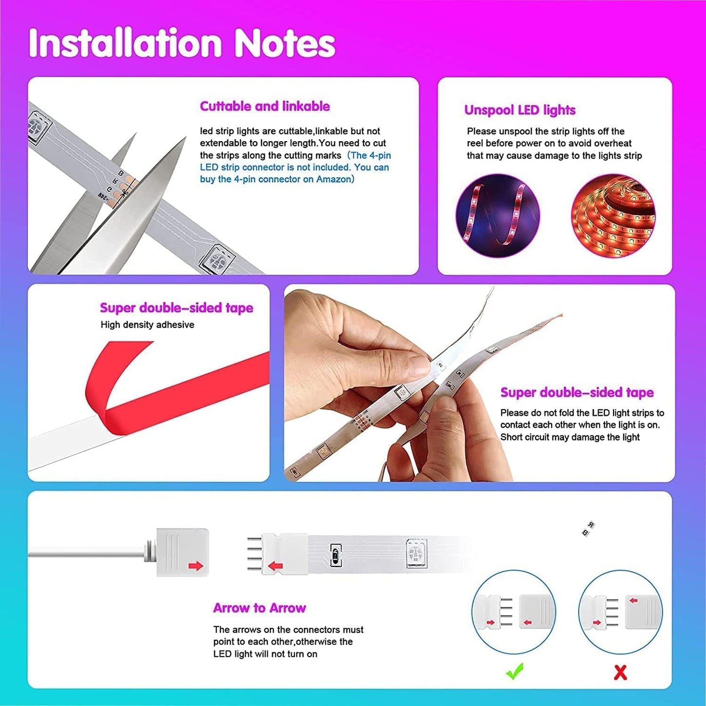 Keepsmile LED Strip Lights Relaxation Lighting for Bath Time and Self Care Ritual, 64 Scene Modes RGB Strip with Remote