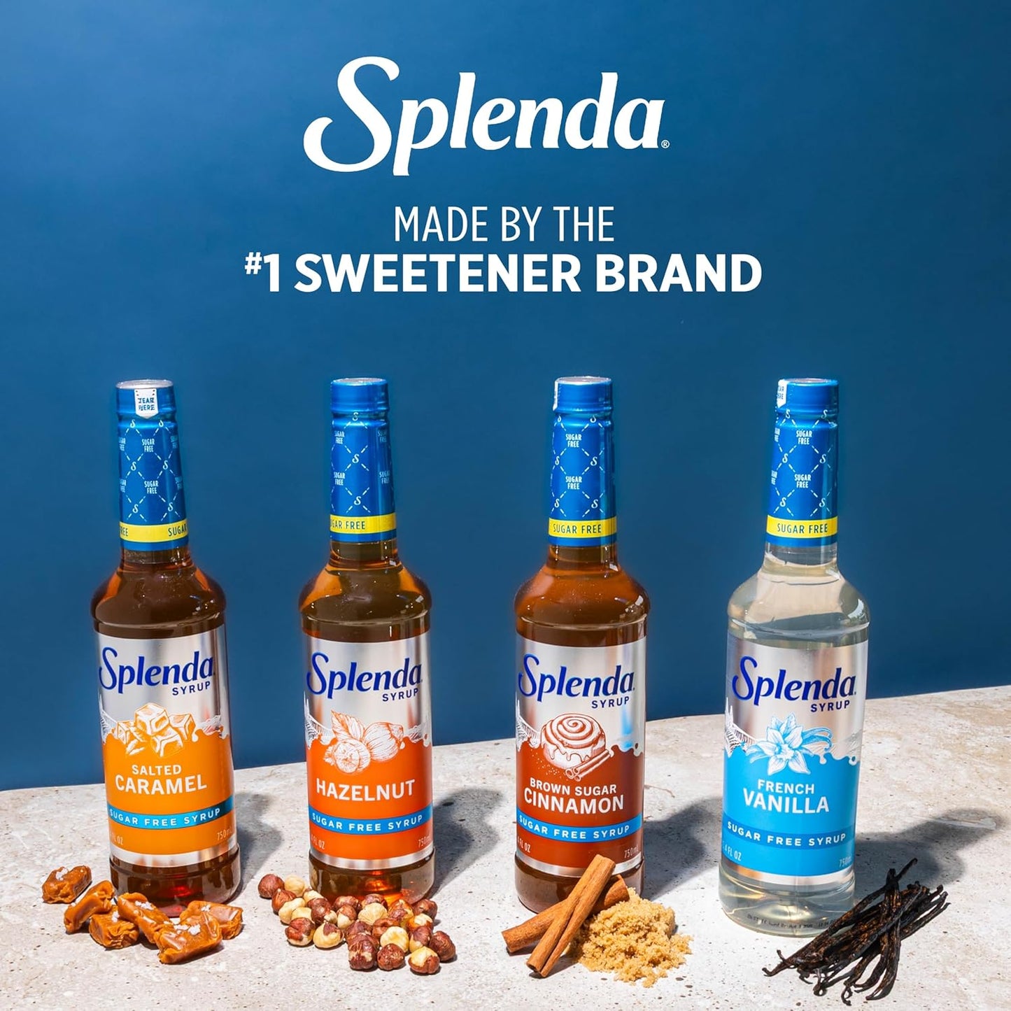 liquid syrup format designed to blend easily into hot and cold drinks