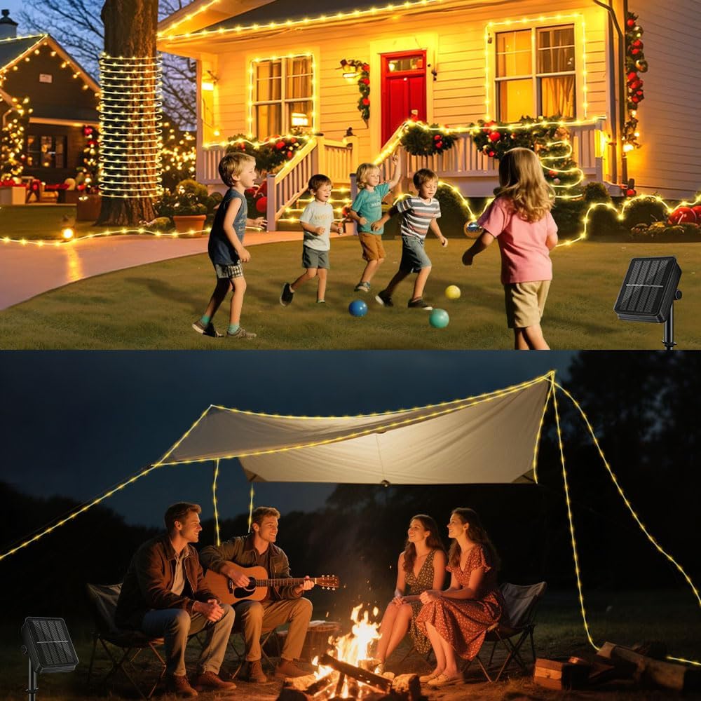 Lumify Weatherproof Solar Rope Light 39FT 100LED for Yard Walkway Restaurant Patio and Holiday Tree Wrapping