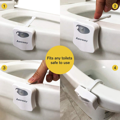 LumiPals LED Toilet Light 2-Pack – Novelty Bathroom Gift for Mom and Dad, Birthday and Holiday Present
