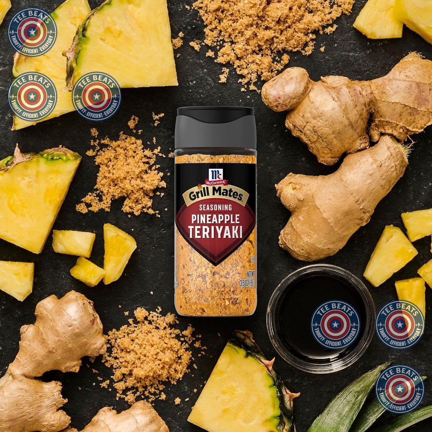 McCormick Grill Mates Pineapple Teriyaki Rub for Outdoor Cookouts and Tailgates, No-Marinate Asian-Inspired Blend for the Grill