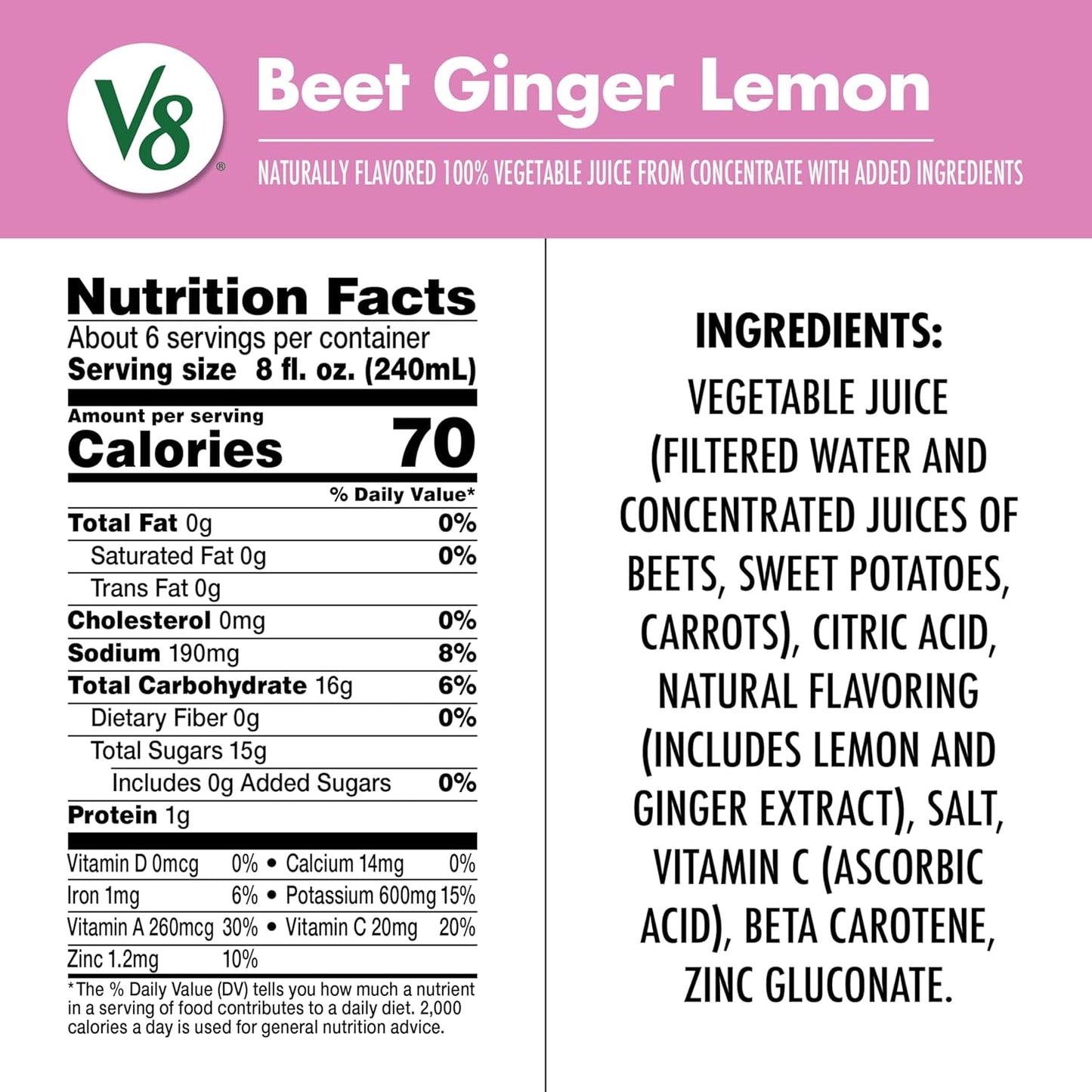 natural ginger and lemon flavorings for a tangy, bold taste