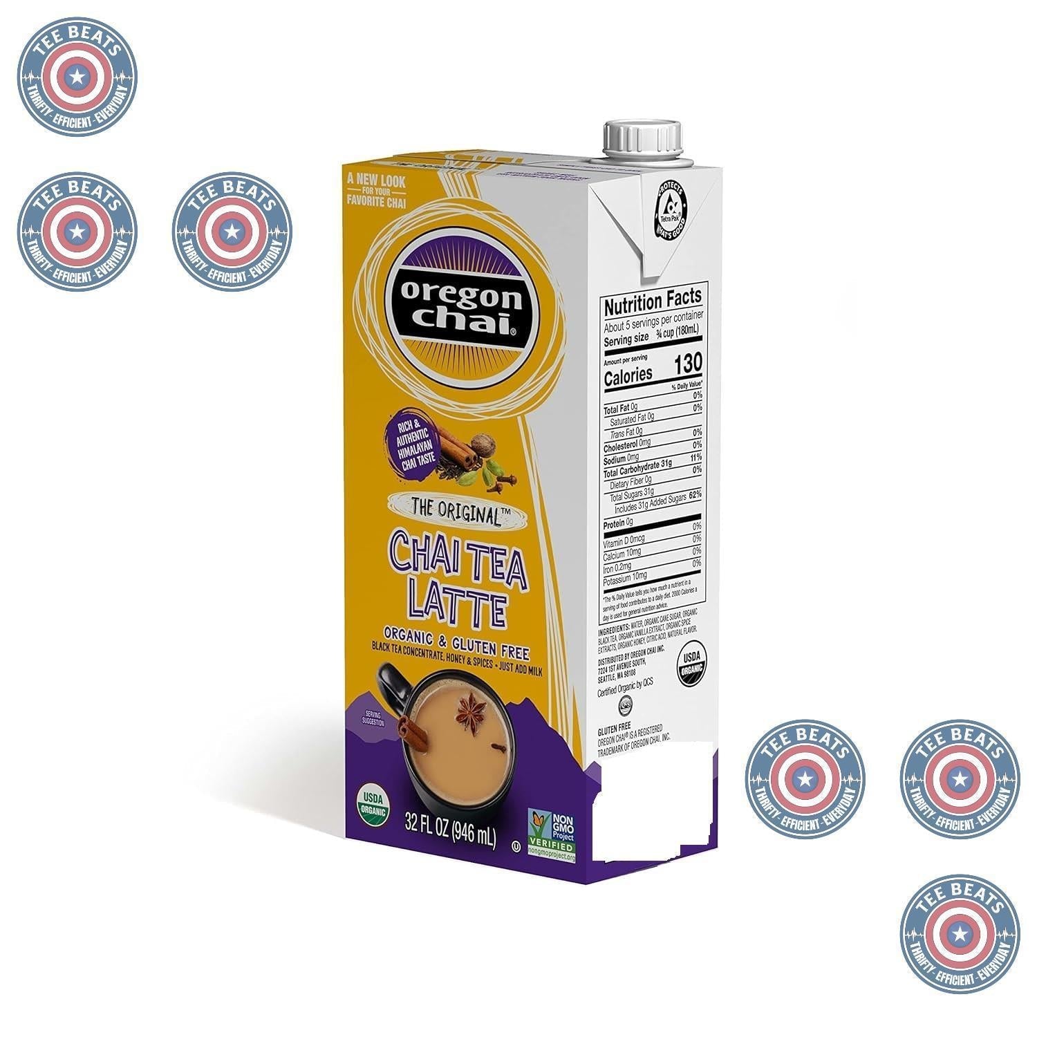 Oregon Chai Original Chai Concentrate for Home Office Focus Ritual, Quick 1:1 Mix for Distraction-Free Mornings