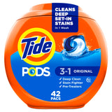 Tide PODS 3X Concentrated Detergent Pacs for High Volume Family Washers – No Mess No Guesswork Dosing