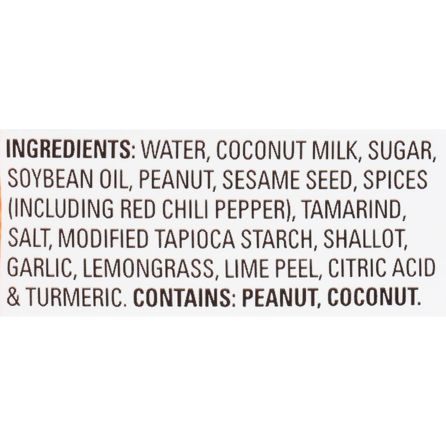 peanut, coconut milk, and warm spice flavor base inspired by southern thailand