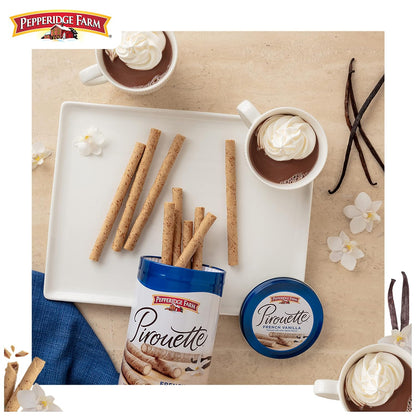 Pepperidge Farm Pirouette Cookies - Pretty Pantry Showpiece with Vintage-Style Tin for Cozy Home Aesthetic