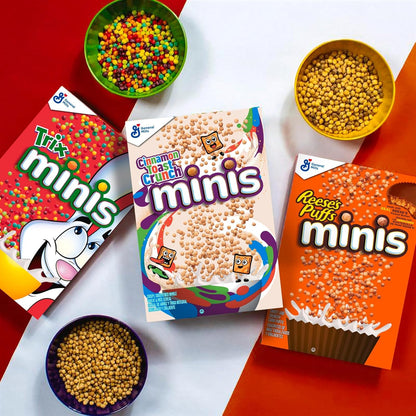 Reese's Puffs Minis Bulk Cereal, Pantry-Stocked Chocolate Peanut Butter Snack for Outdoor Hosting, Patio Brunches and Backyard Campouts, 35 oz
