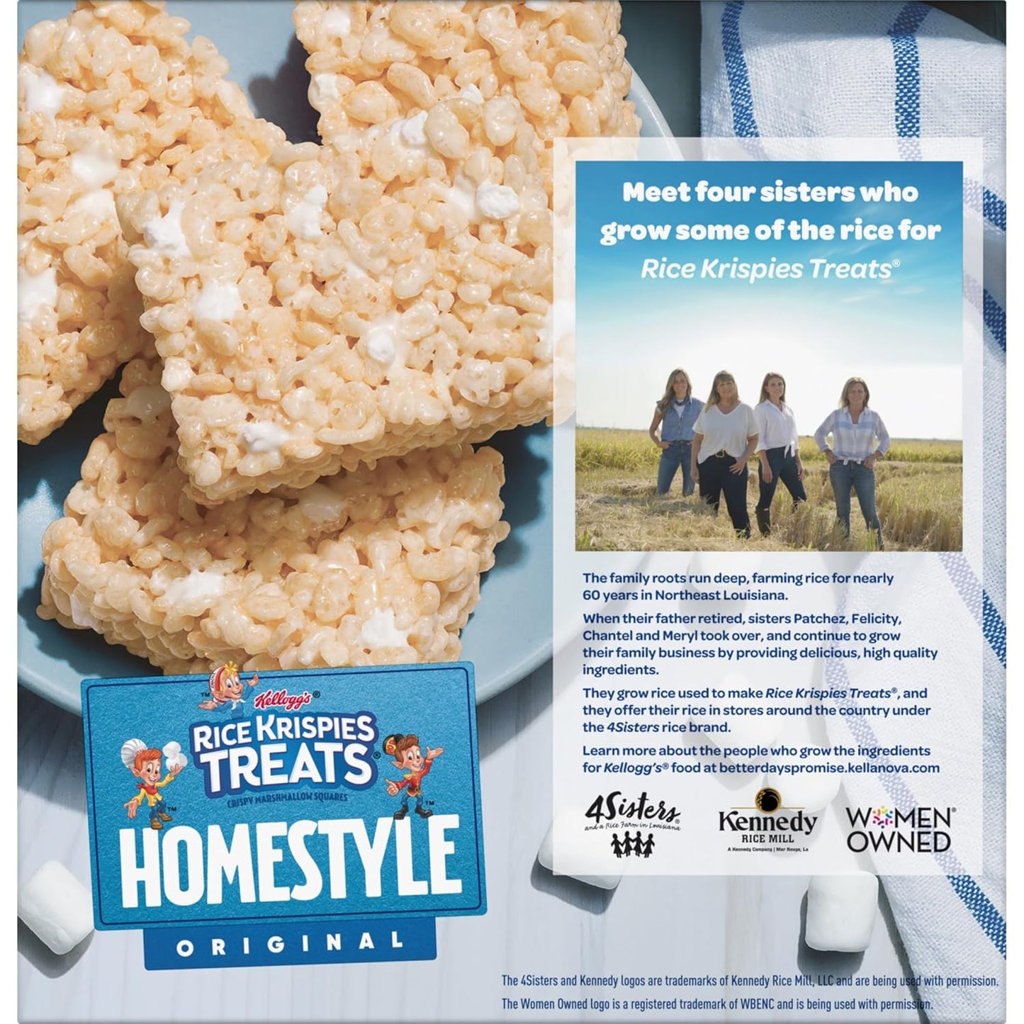 Rice Krispies Treats Homestyle Marshmallow Snack Bars Wholesome After-School Snack Choice for Health-Conscious Families, Bulk Box
