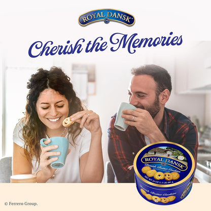 Royal Dansk Danish Butter Cookies – Family-Friendly Tin of Assorted Butter Cookies for Kids' Snack Corner and Grandchildren's Lunchbox