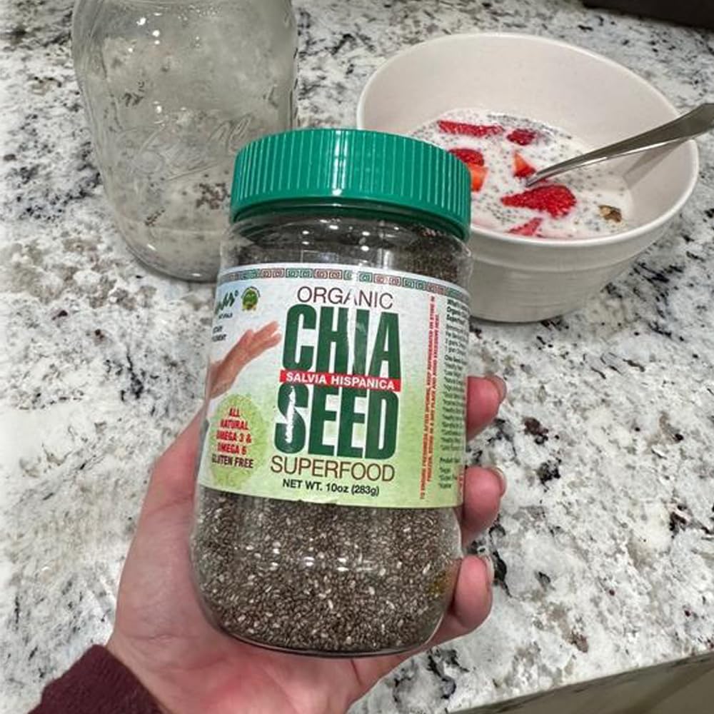 Sanar Naturals Chia Seeds – Travel-Friendly Omega-3 and Protein Source for Hiking Snacks and Picnic Recipes, Vegan