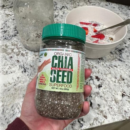 Sanar Naturals Chia Seeds – Travel-Friendly Omega-3 and Protein Source for Hiking Snacks and Picnic Recipes, Vegan