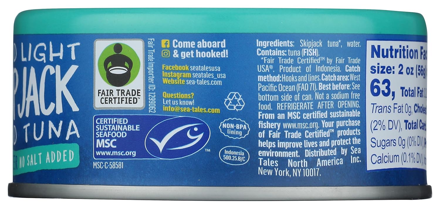 Sea Tales No Salt Added Skipjack – Simple Ingredient List for Intentional Home Cooks
