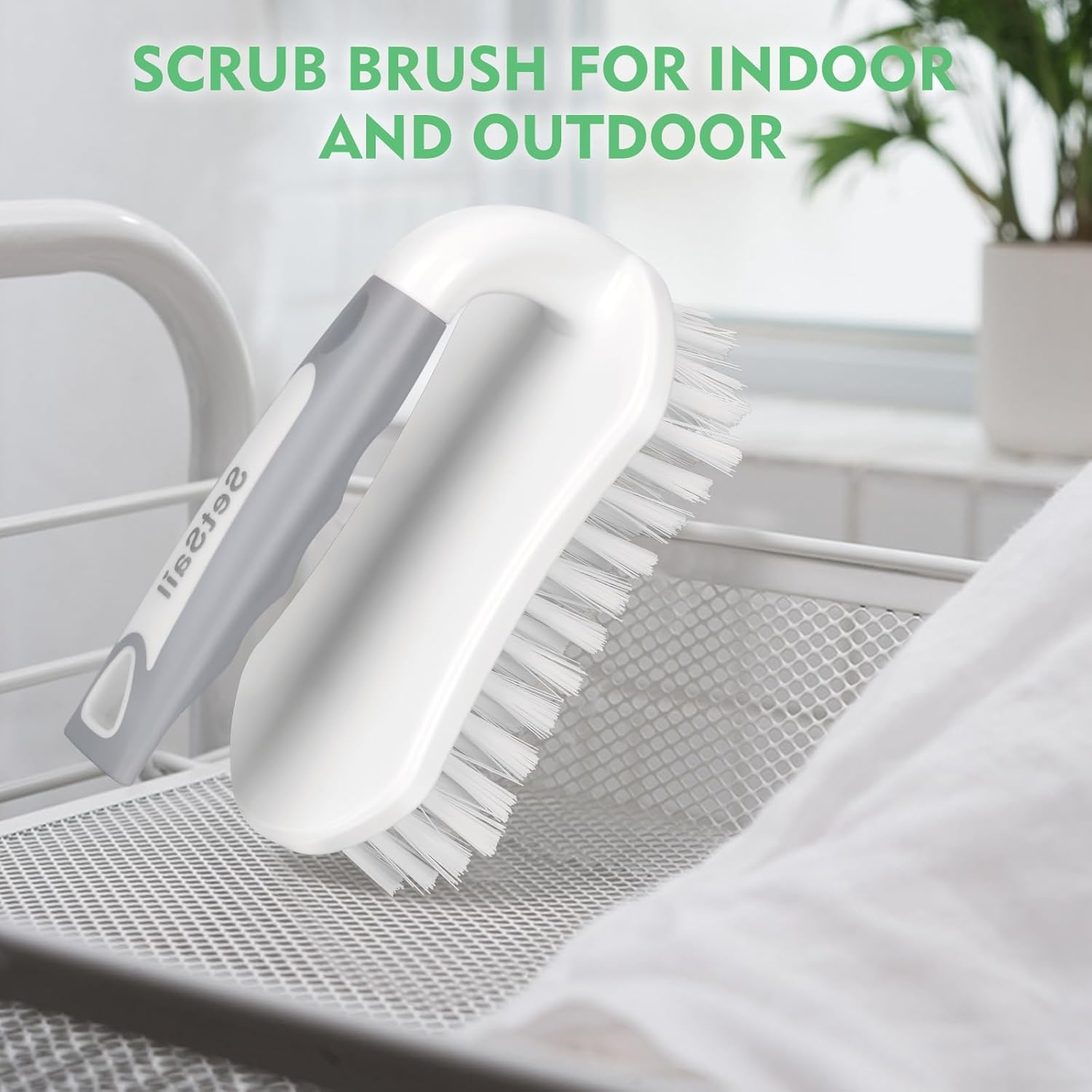 SetSail Scrub Brush – Family-Safe Heavy-Duty Scrubber for Bathroom Floor and Tile Grout
