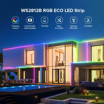 SEZO WS2812B ECO LED Strip – TV Backlight for Media Room and Gaming Setup Decor
