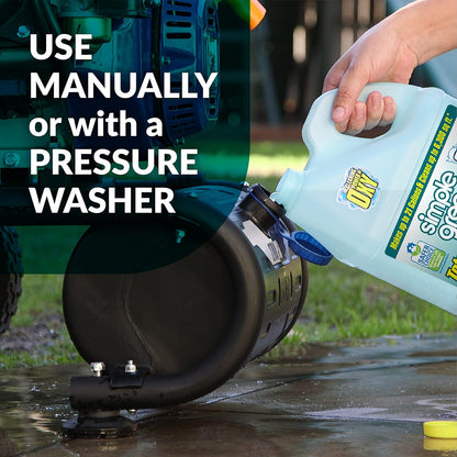 Simple Green Oxy Solve Pressure Washer Soap – 1 Gal Bleach-Free Outdoor Wash for Worry-Free Family Spaces