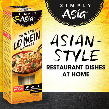 Simply Asia Lo Mein Noodles, Chinese Style – Meal Prep Favorite for College Students and Studio Apartments