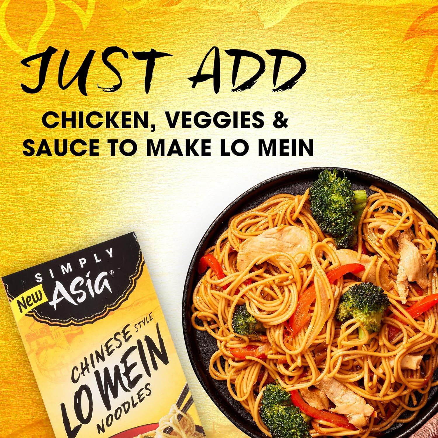 Simply Asia Lo Mein Noodles, Chinese Style – Meal Prep Favorite for College Students and Studio Apartments