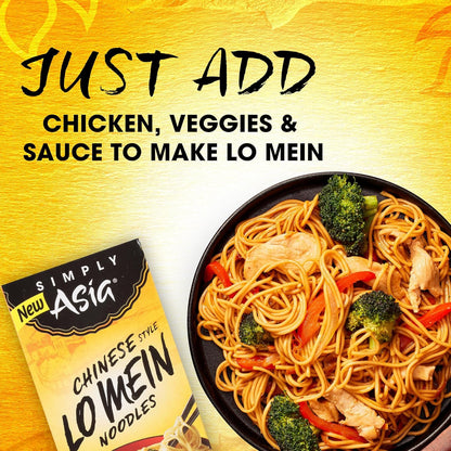 Simply Asia Lo Mein Noodles, Chinese Style – Meal Prep Favorite for College Students and Studio Apartments