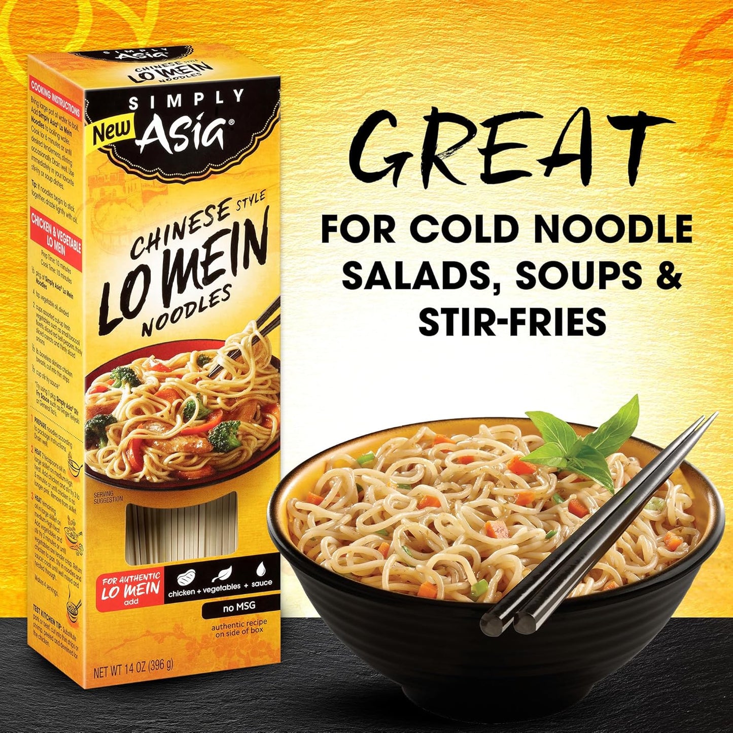 Simply Asia Lo Mein Noodles, Chinese Style – Meal Prep Favorite for College Students and Studio Apartments