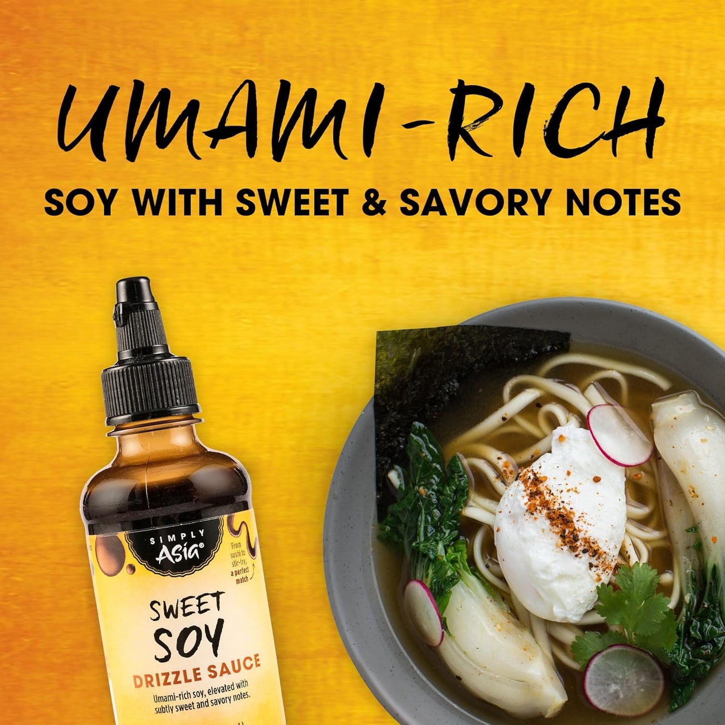 Simply Asia Sweet Soy Drizzle Sauce — Less Is More Pantry Staple Replacing Multiple Asian Sauces, 8 fl oz