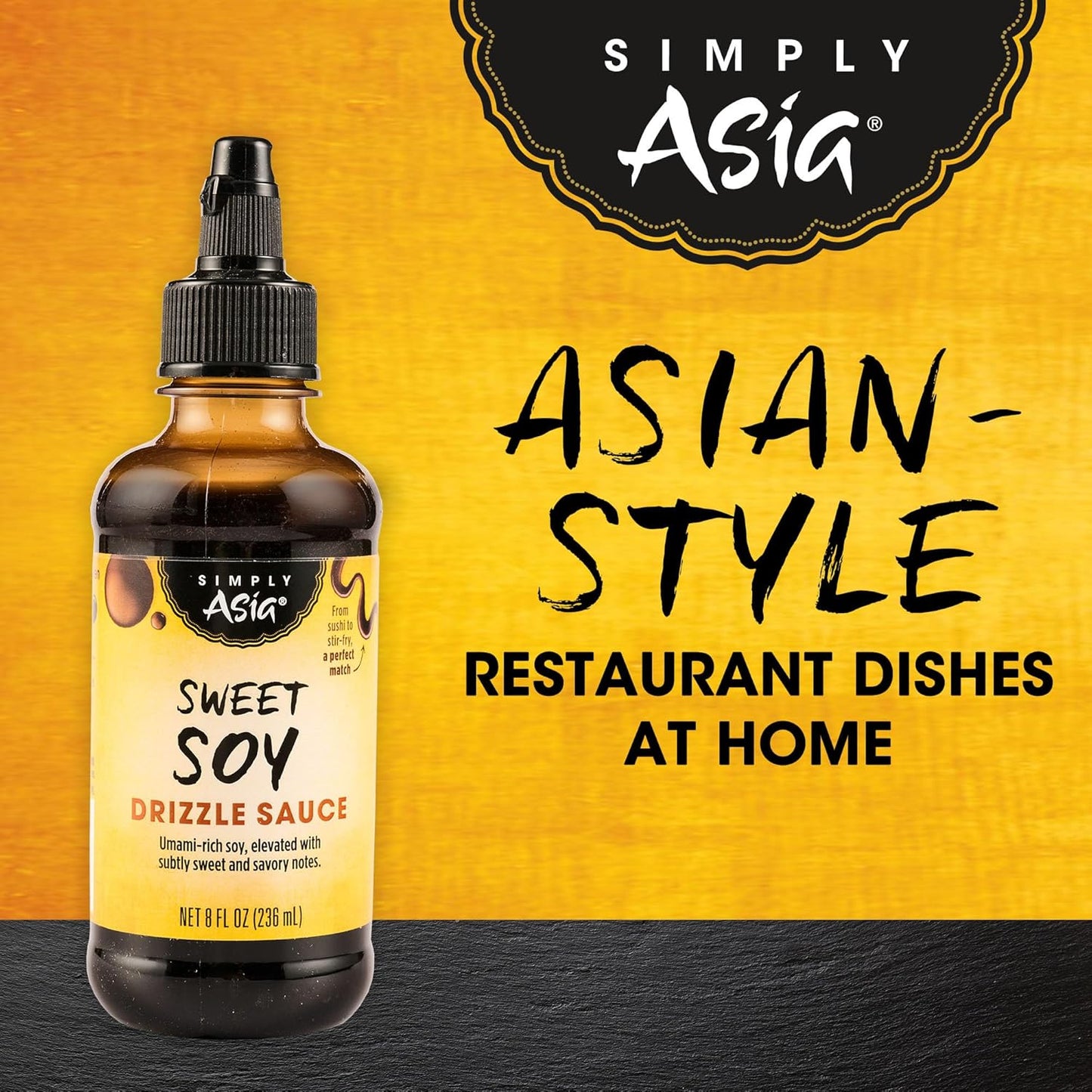 Simply Asia Sweet Soy Drizzle Sauce — Less Is More Pantry Staple Replacing Multiple Asian Sauces, 8 fl oz