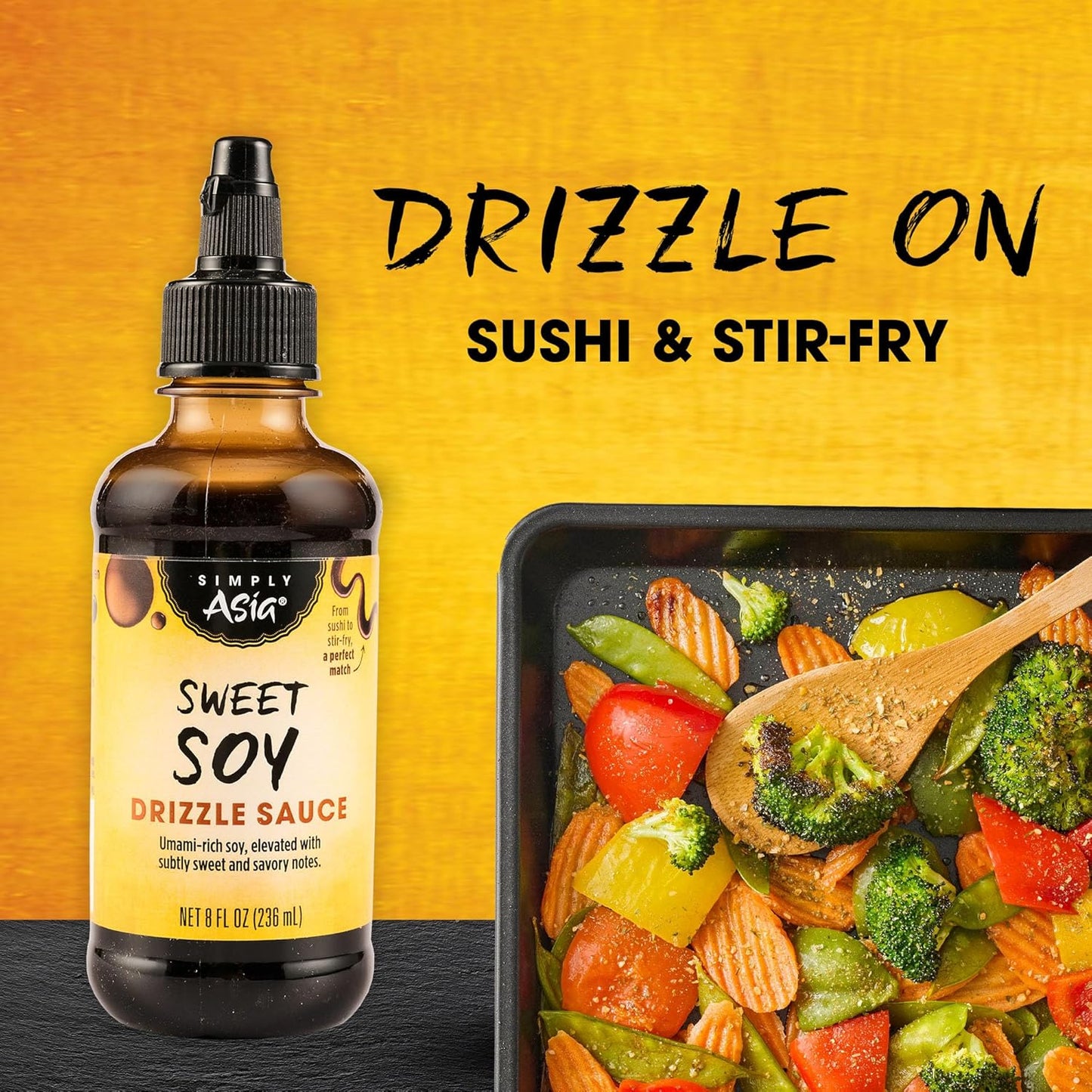 Simply Asia Sweet Soy Drizzle Sauce — Less Is More Pantry Staple Replacing Multiple Asian Sauces, 8 fl oz