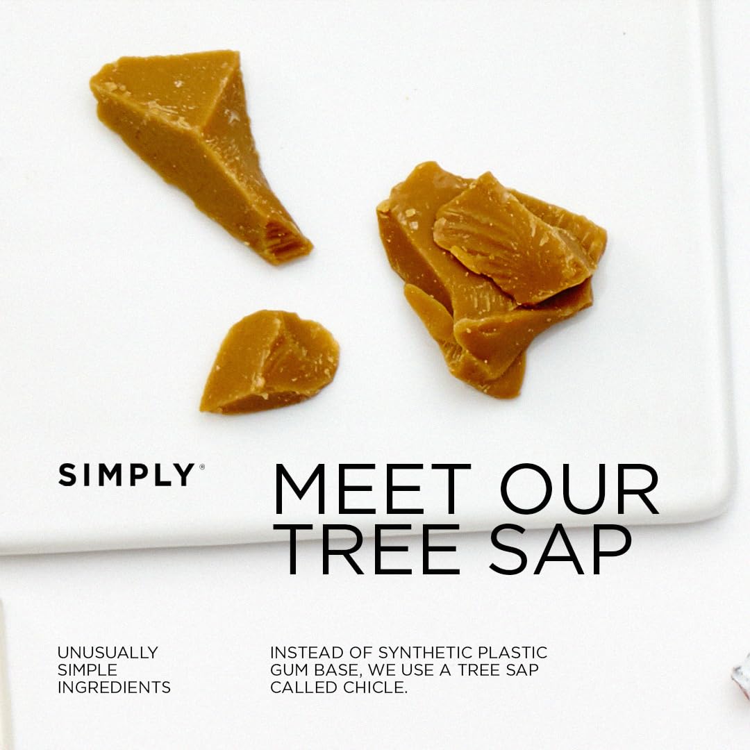 SIMPLY Gum Peppermint Xylitol Chewing Gum – Patio and Outdoor Dining Companion, Sugar-Free Peppermint Chews for Al Fresco Meals