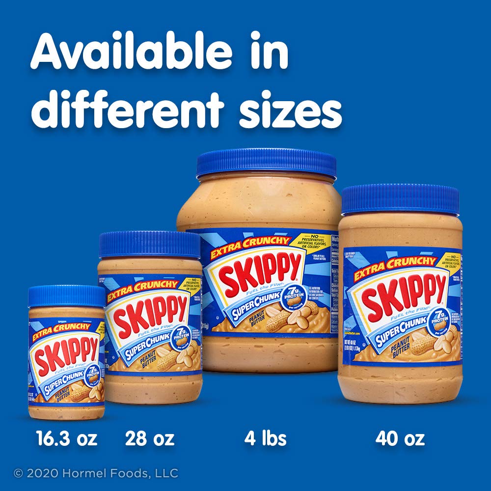 SKIPPY Chunky Peanut Butter Reduced Fat – Breakroom Bulk Jar for Office Snacking and Fuel