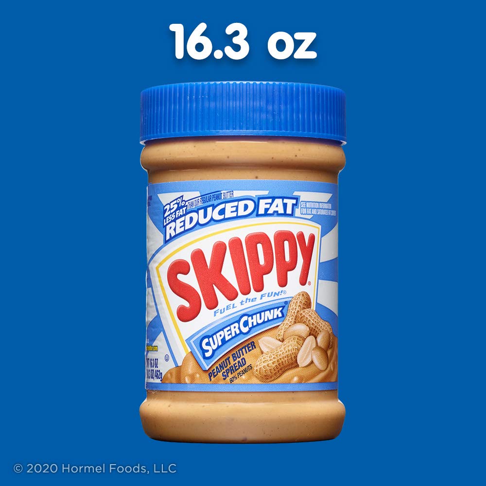 SKIPPY Chunky Peanut Butter Reduced Fat – Breakroom Bulk Jar for Office Snacking and Fuel