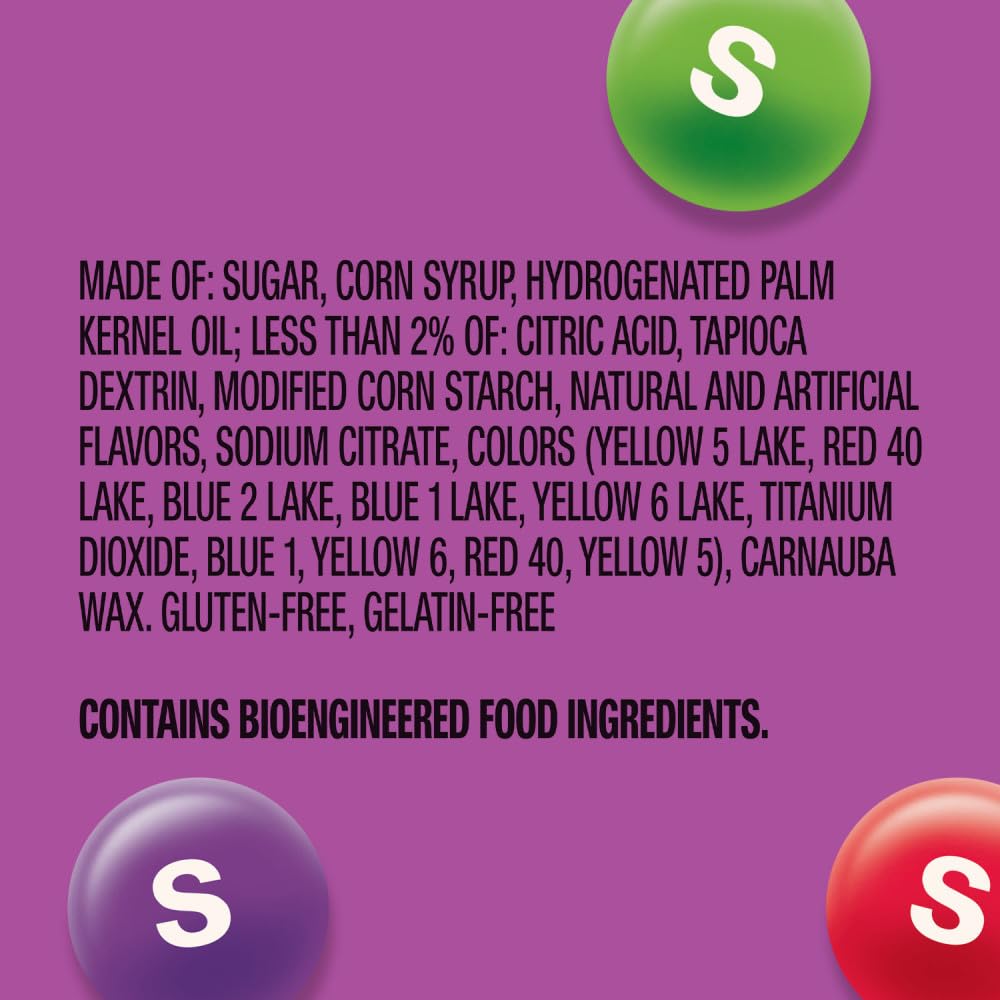 SKITTLES Mash-Ups Wild Berry and Tropical Candy, 9-Ounce Holiday Gift Bag Variety Pack for Friends, Coworkers and Secret Santa