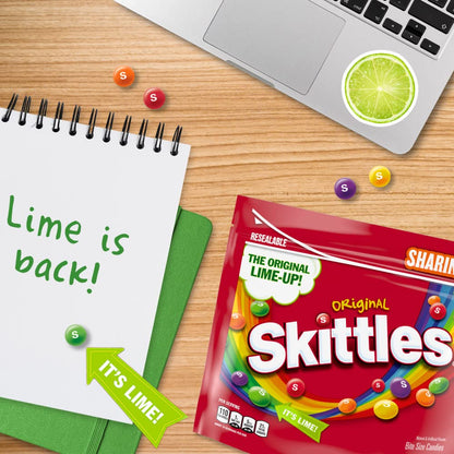Skittles Original Candy Sharing Size Bag, 15.6 oz – Office Break Room Pantry Snack for Teams