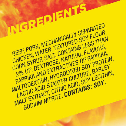 Slim Jim Smoked Meat Sticks – Grab-and-Go Backpack Snack for Trail, Park, and Picnic, Individually Wrapped, 14 Count