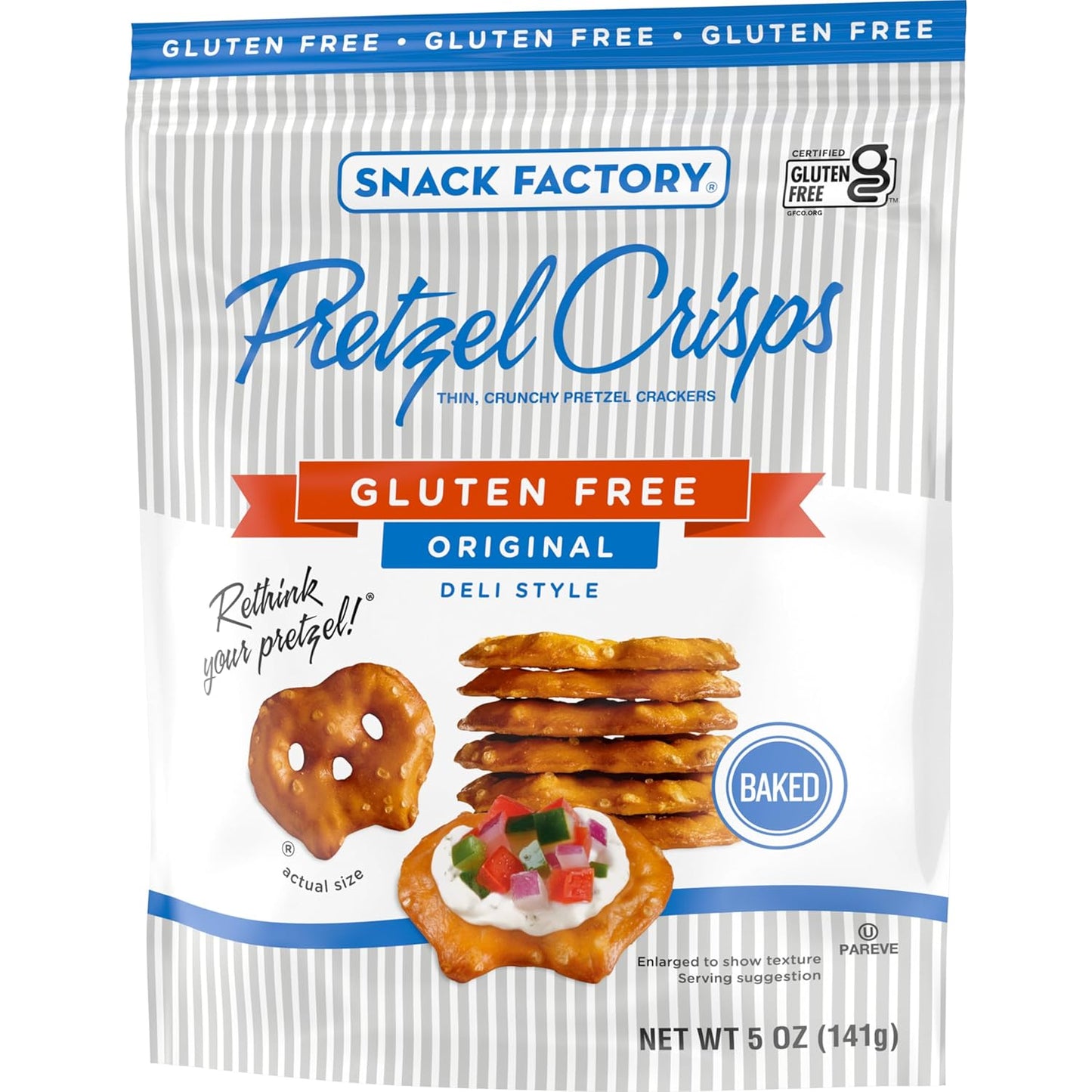 Snack Factory Pretzel Crisps Gluten Free – Thoughtful Snack Gift for Newly Diagnosed Celiac Diets, Original 3-Pack
