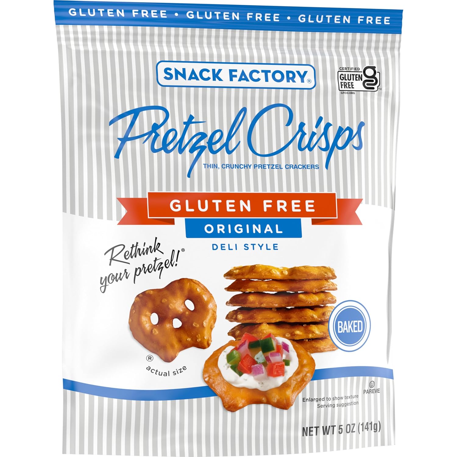 Snack Factory Pretzel Crisps Gluten Free – Thoughtful Snack Gift for Newly Diagnosed Celiac Diets, Original 3-Pack