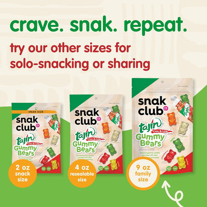 Snak Club Tajin Gummy Bears – Housewarming and Hostess Gift, Trending Tajin Chili Lime Snack