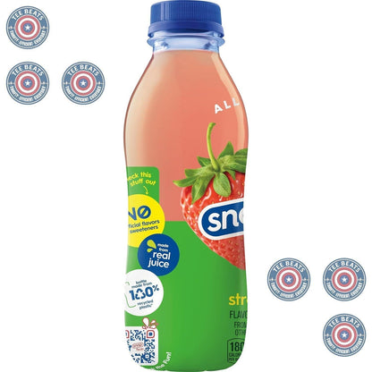 Snapple Kiwi Strawberry All Natural Juice Drink 12 Pack 16oz Bottles - Safe Better Than Soda Alternative for Children and Grandchildren