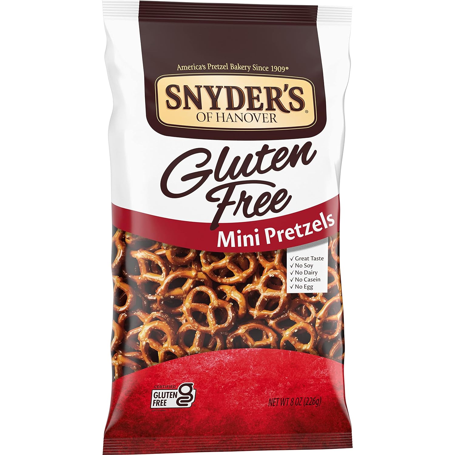 Snyder's of Hanover Gluten Free Mini Pretzels – Classroom-Safe Mini Pretzels for School Lunches and Snack Bowls