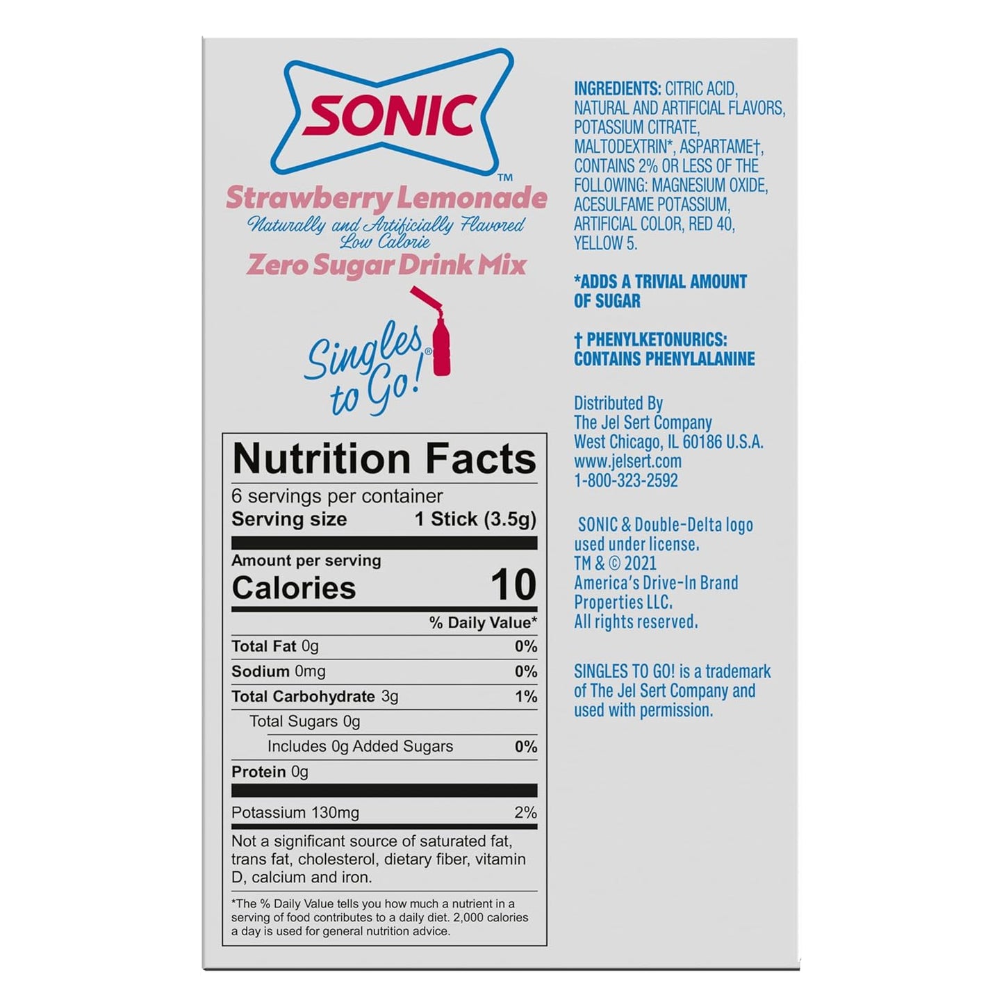 Sonic Singles to Go! Drink Mix – Diabetic-Friendly Flavored Water Packets for Health-Conscious Adults and Balanced Lifestyle Choices