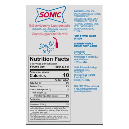 Sonic Singles to Go! Drink Mix – Diabetic-Friendly Flavored Water Packets for Health-Conscious Adults and Balanced Lifestyle Choices