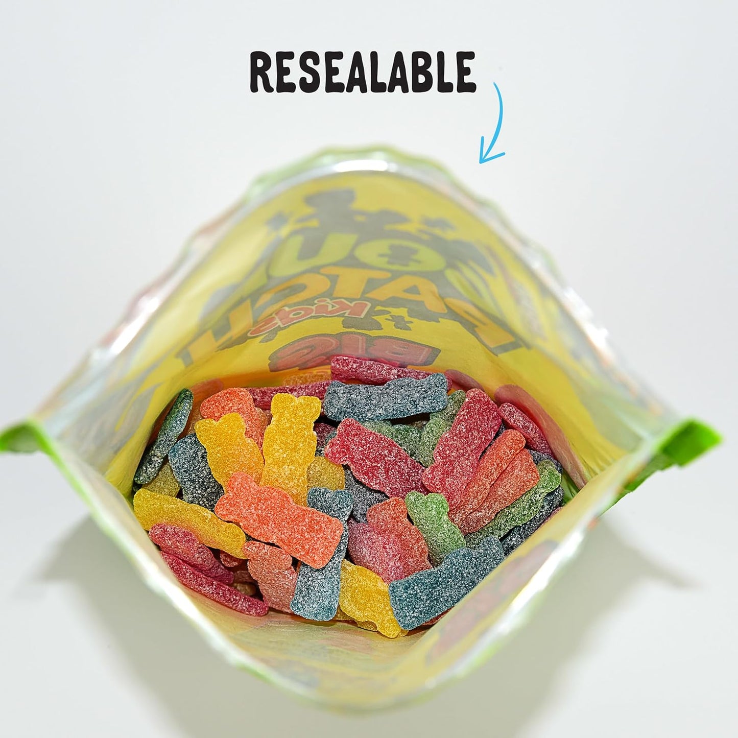 SOUR PATCH KIDS Big Kids Assorted Fruit Gummies for Kids' Snack Drawer, 12 oz Family Resealable Bag